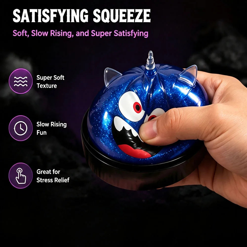 EDC Tactile Gadget Mutant Halloween Unicorn Bao Bun Squishy Fake Food Steamer Heavy Duty Squeeze Gear Desktop Novelty Present