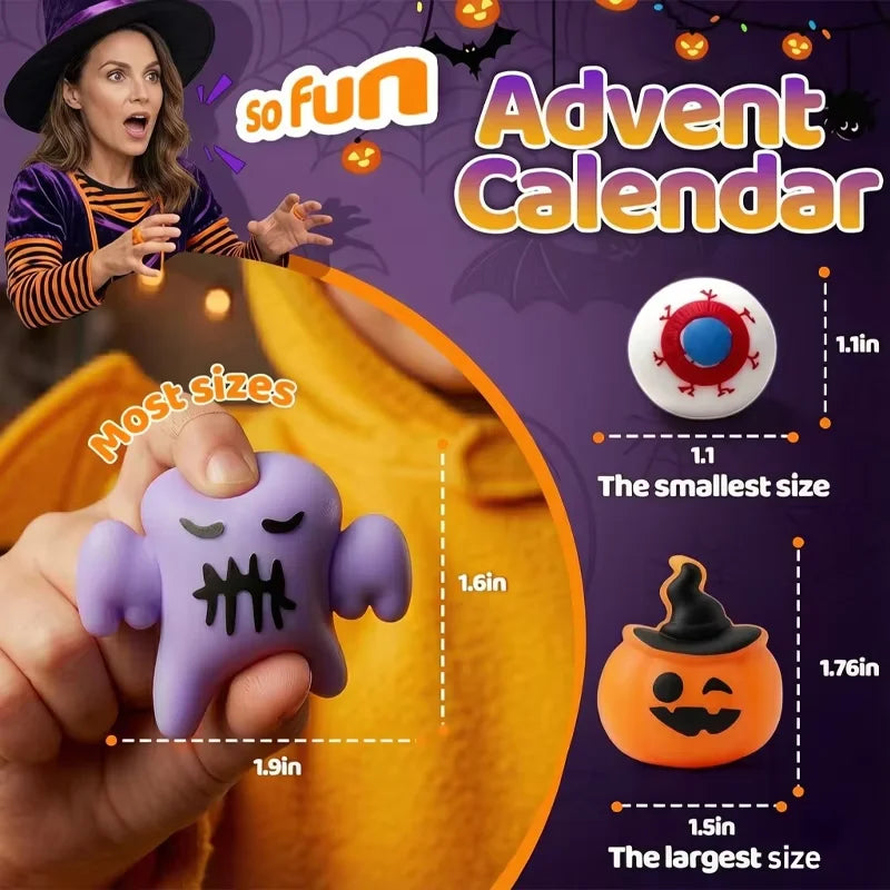 2026 Halloween Advent Calendar Mini Squishy Blind Box